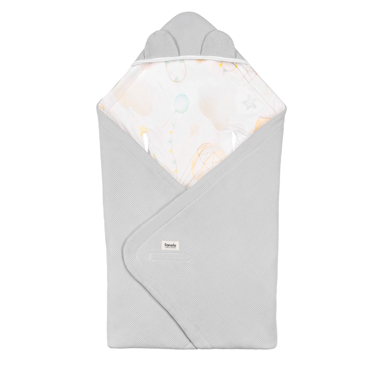 baby swaddle Lionelo Travel Swaddle Blanket Grey Balloon