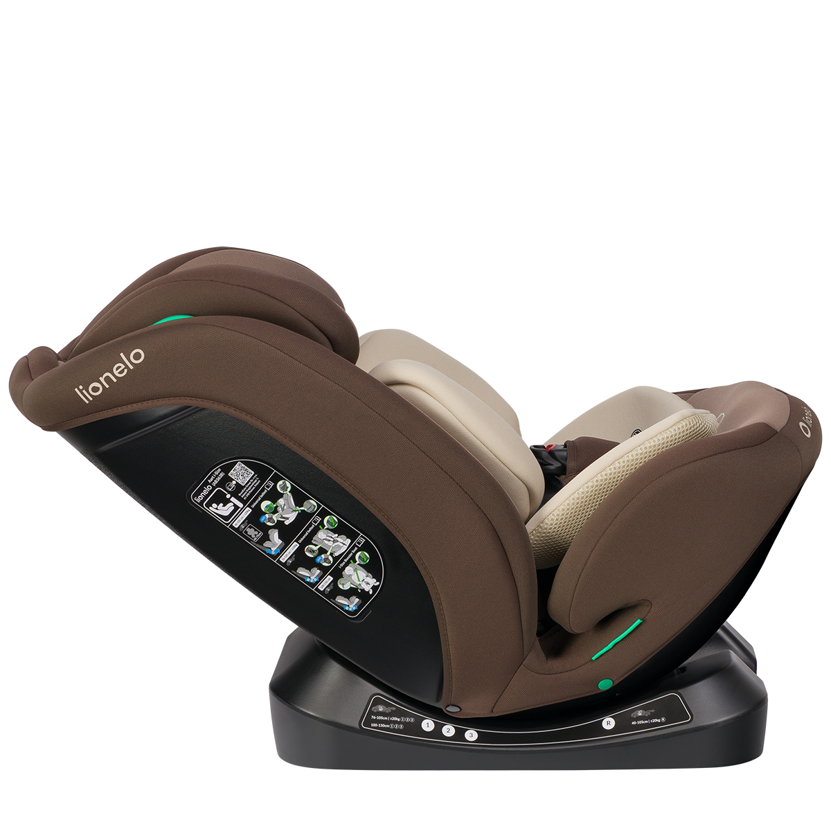 i-Size convertible car seat product view 8 Lionelo Aart i-Size Beige Chocolate