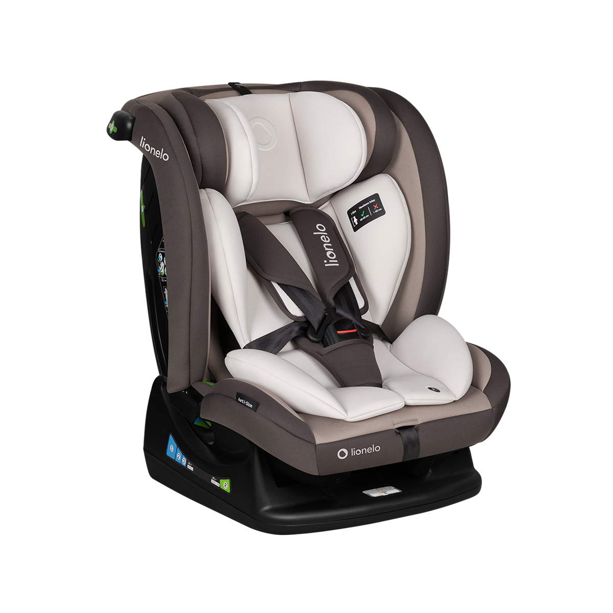 i-Size convertible car seat Lionelo Aart i-Size Beige Latte