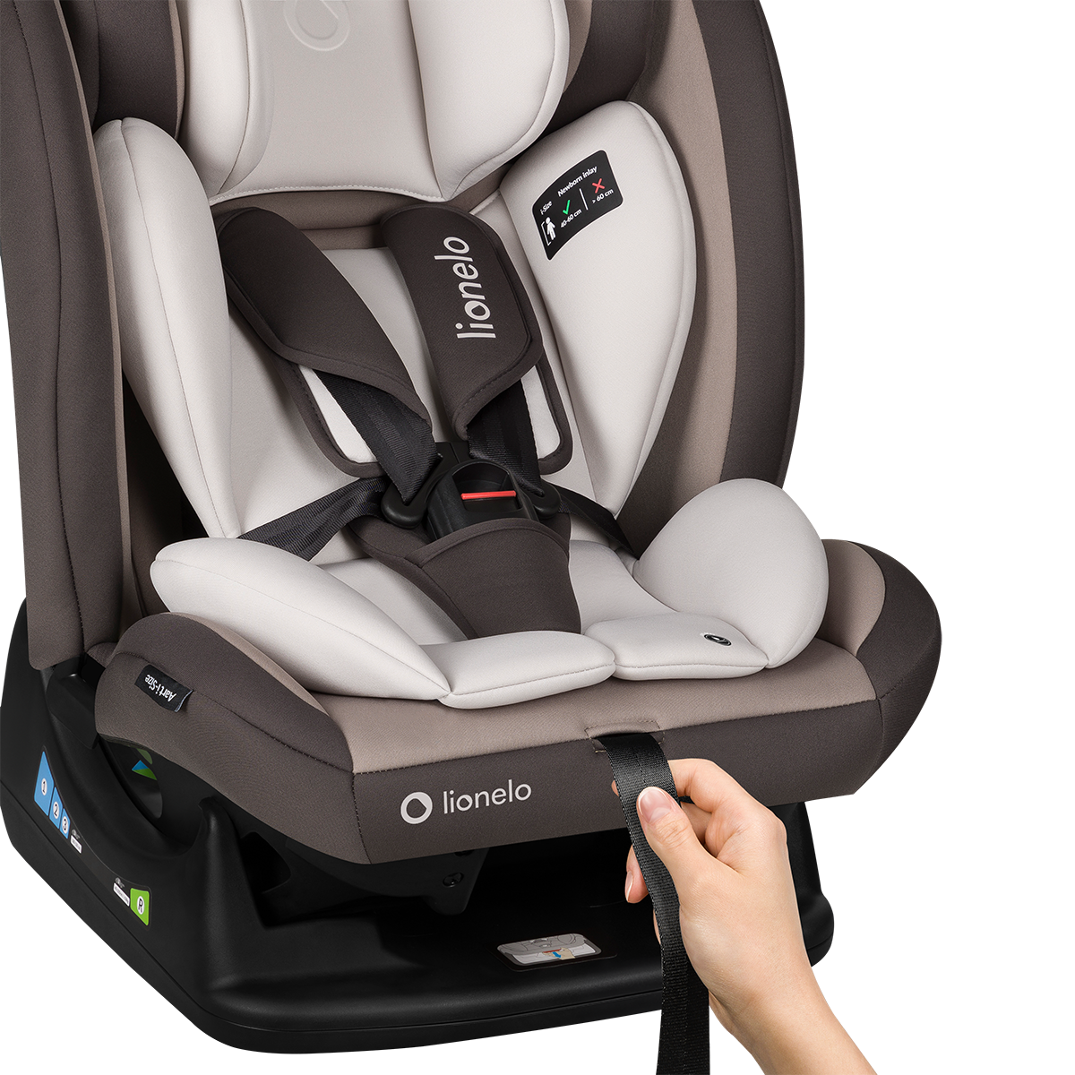 i-Size convertible car seat product view 10 Lionelo Aart i-Size Beige Latte