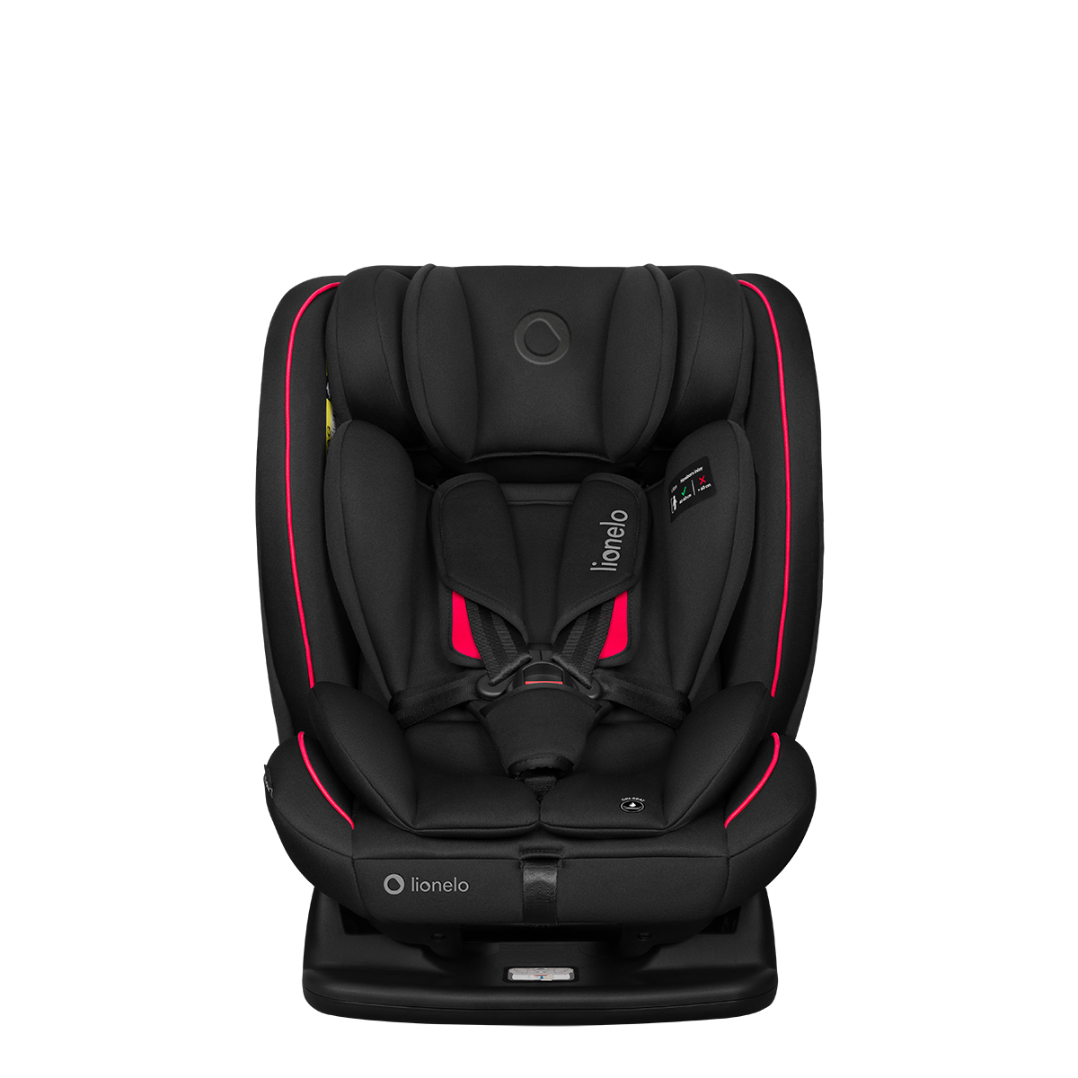 i-Size convertible car seat product view 3 Lionelo Aart i-Size Black Carbon Red