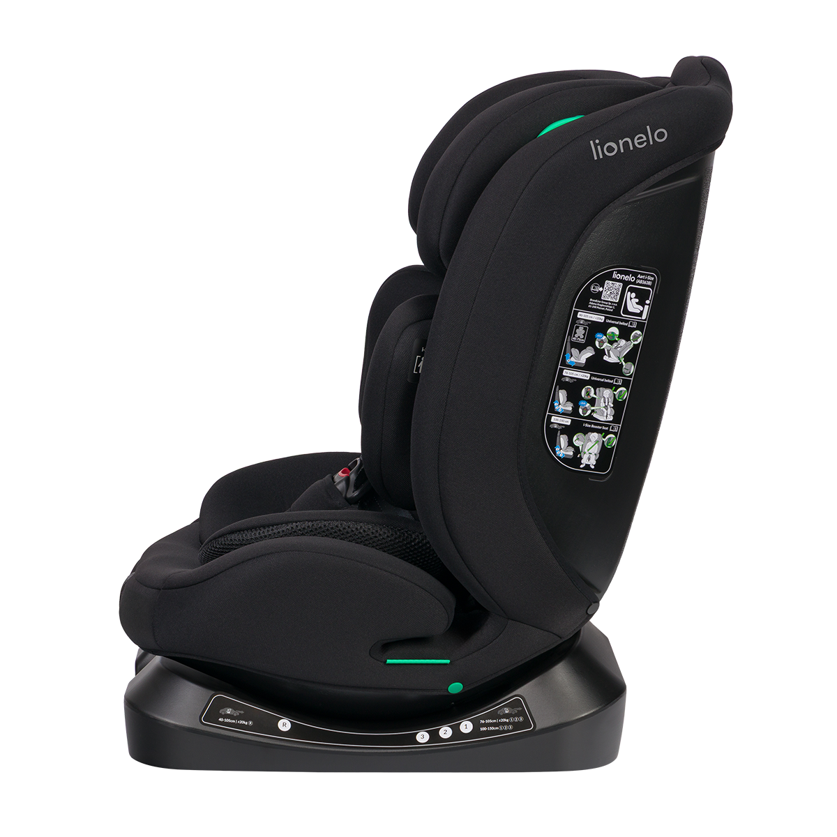i-Size convertible car seat product view 7 Lionelo Aart i-Size Black Carbon