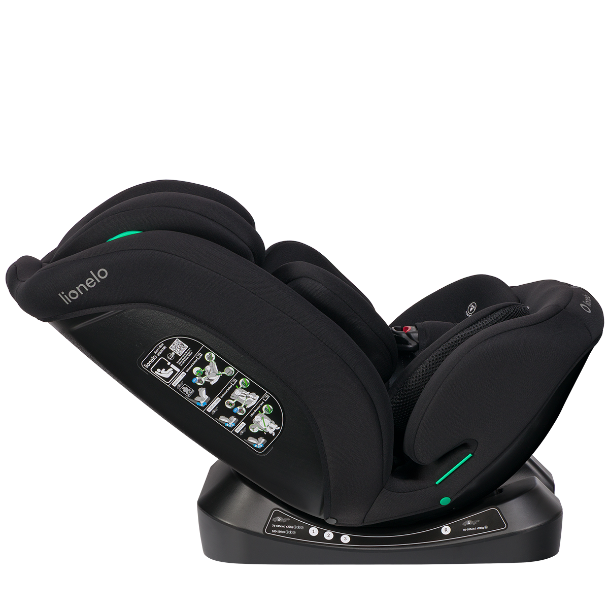 i-Size convertible car seat product view 8 Lionelo Aart i-Size Black Carbon