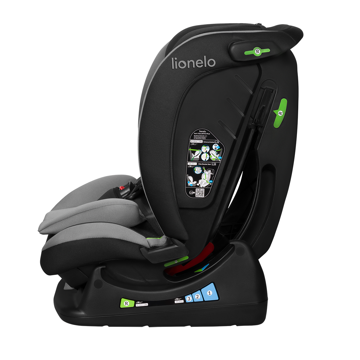 i-Size convertible car seat product view 7 Lionelo Aart i-Size Grey Graphite