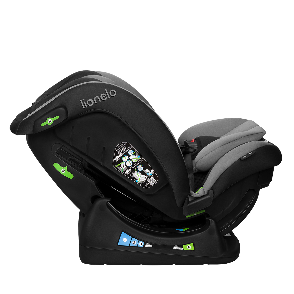 i-Size convertible car seat product view 8 Lionelo Aart i-Size Grey Graphite