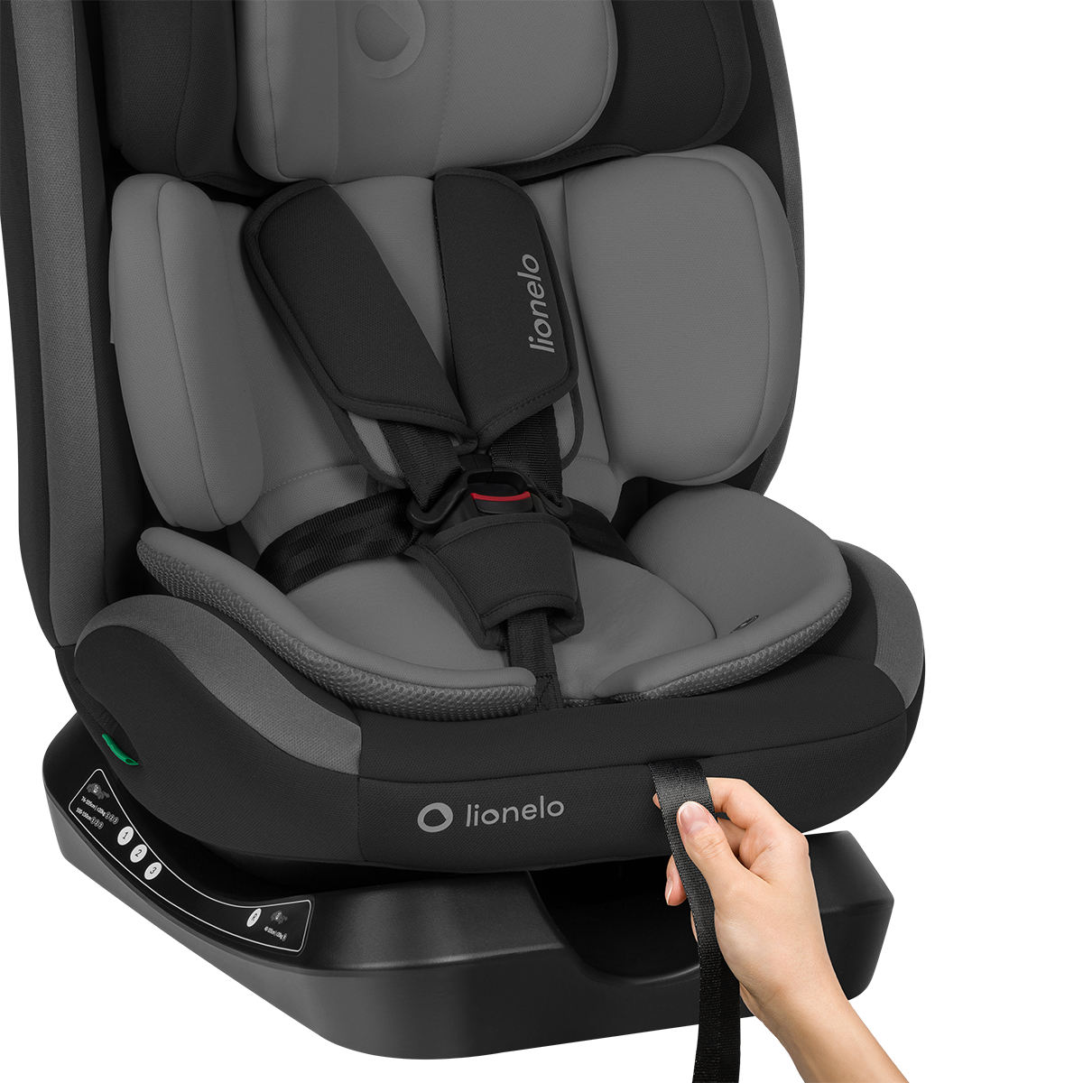 i-Size convertible car seat product view 10 Lionelo Aart i-Size Grey Stone