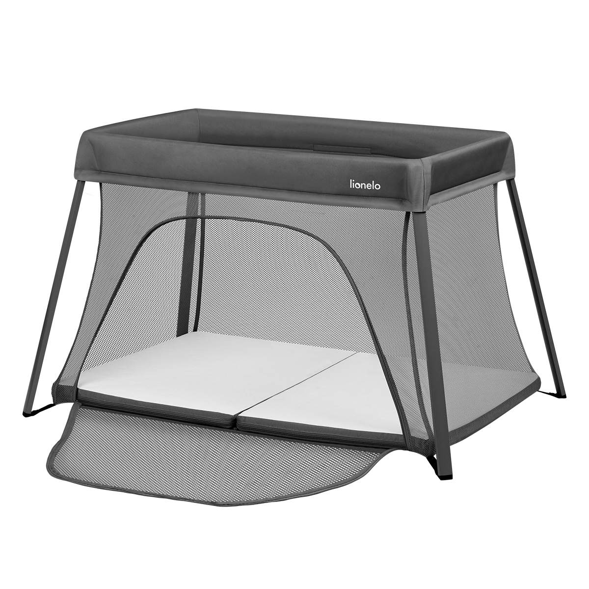 travel cot product view 4 Lionelo Alice Grey