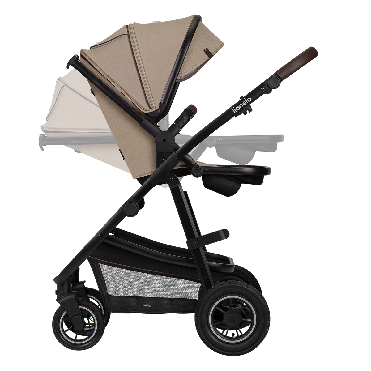 3-in-1 stroller product view 6 Lionelo Amber 3-in-1 Beige Sand