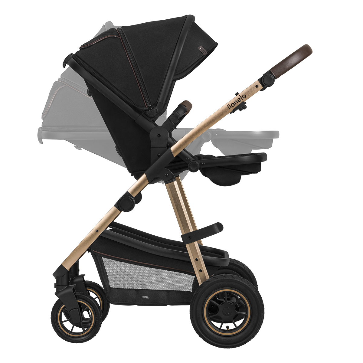 3-in-1 stroller product view 6 Lionelo Amber 3-in-1 Black Onyx
