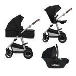 3-in-1 stroller with carrycot, stroller seat and car seat Lionelo Amber 3-in-1 Black Silver