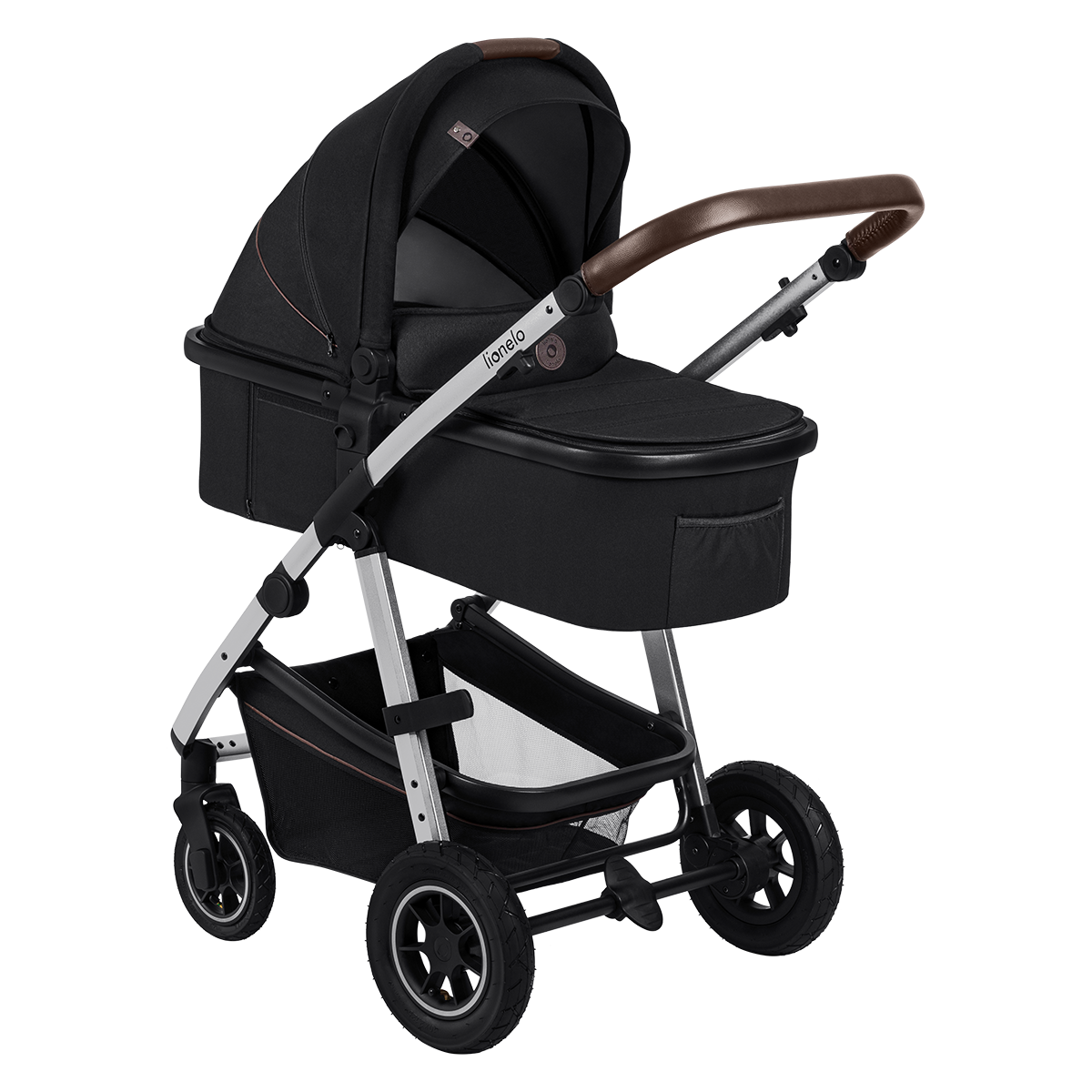 3-in-1 stroller product view 4 Lionelo Amber 3-in-1 Black Silver