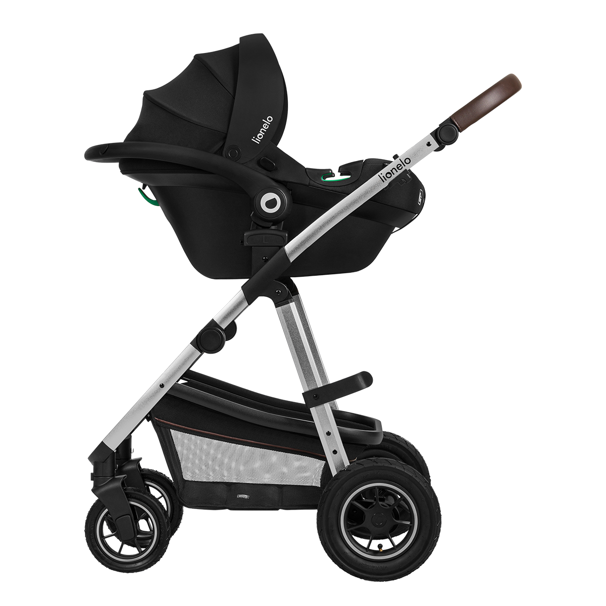 3-in-1 stroller product view 5 Lionelo Amber 3-in-1 Black Silver