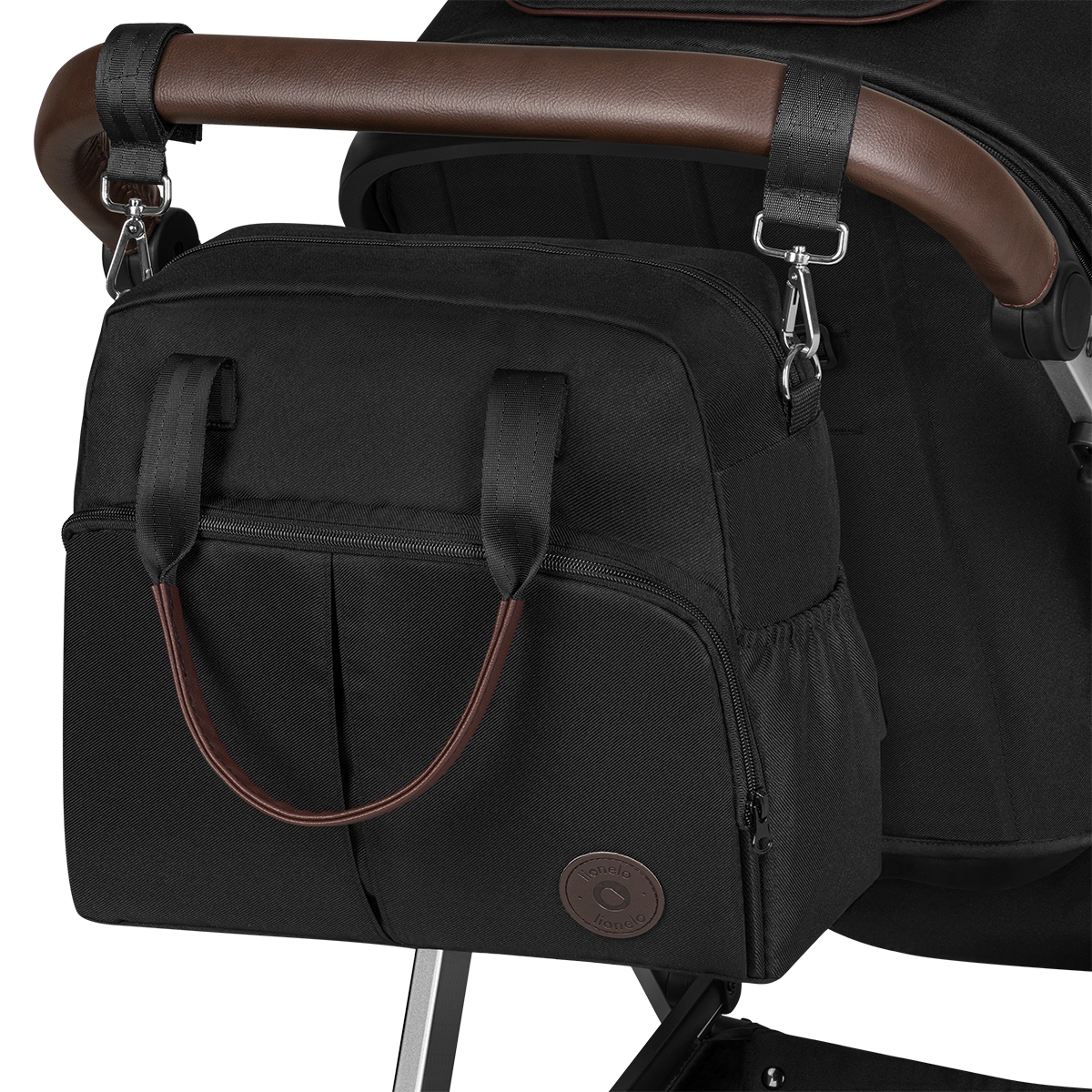 3-in-1 stroller product view 8 Lionelo Amber 3-in-1 Black Silver