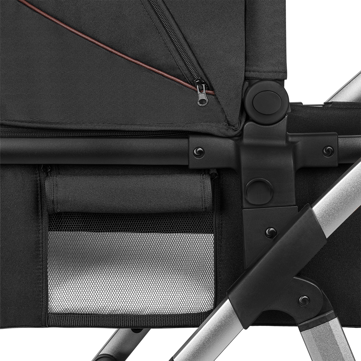 3-in-1 stroller product view 9 Lionelo Amber 3-in-1 Black Silver