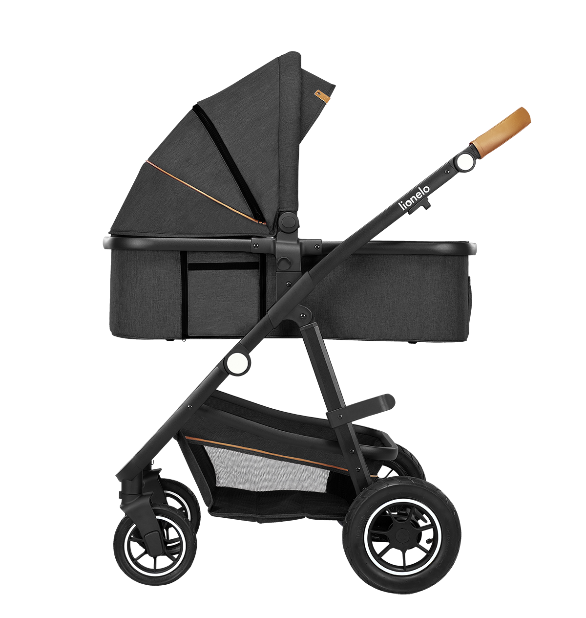 3-in-1 stroller product view 4 Lionelo Amber 3-in-1 Grey Graphite