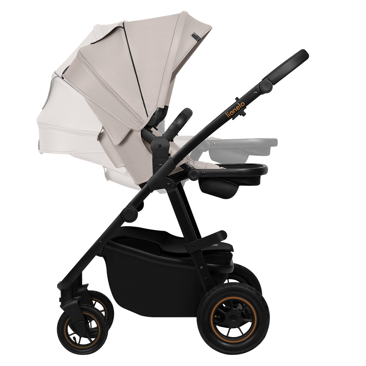 3-in-1 stroller product view 3 Lionelo Amber Plus 3-in-1 Beige Sand