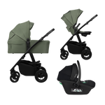 3-in-1 stroller with carrycot, stroller seat and car seat Lionelo Amber Plus 3-in-1 Green Forest