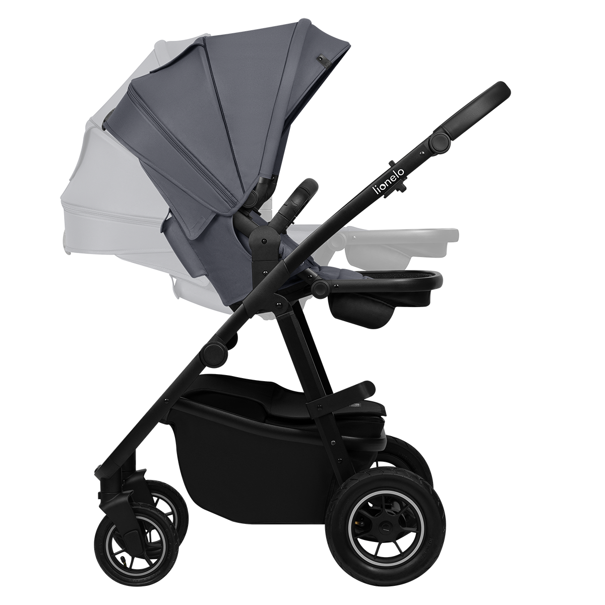 3-in-1 stroller product view 3 Lionelo Amber Plus 3-in-1 Grey Graphite