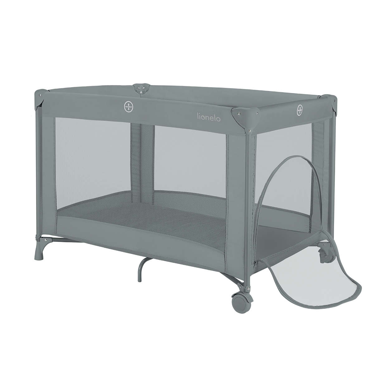 baby cot product view 4 Lionelo Amelie Grey Concrete