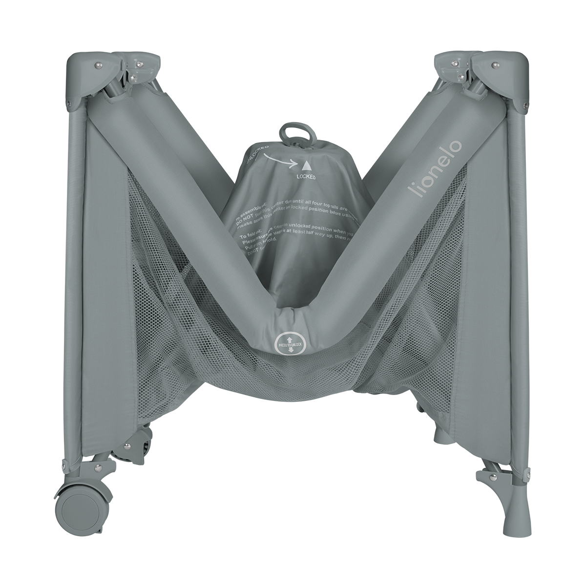 baby cot product view 7 Lionelo Amelie Grey Concrete