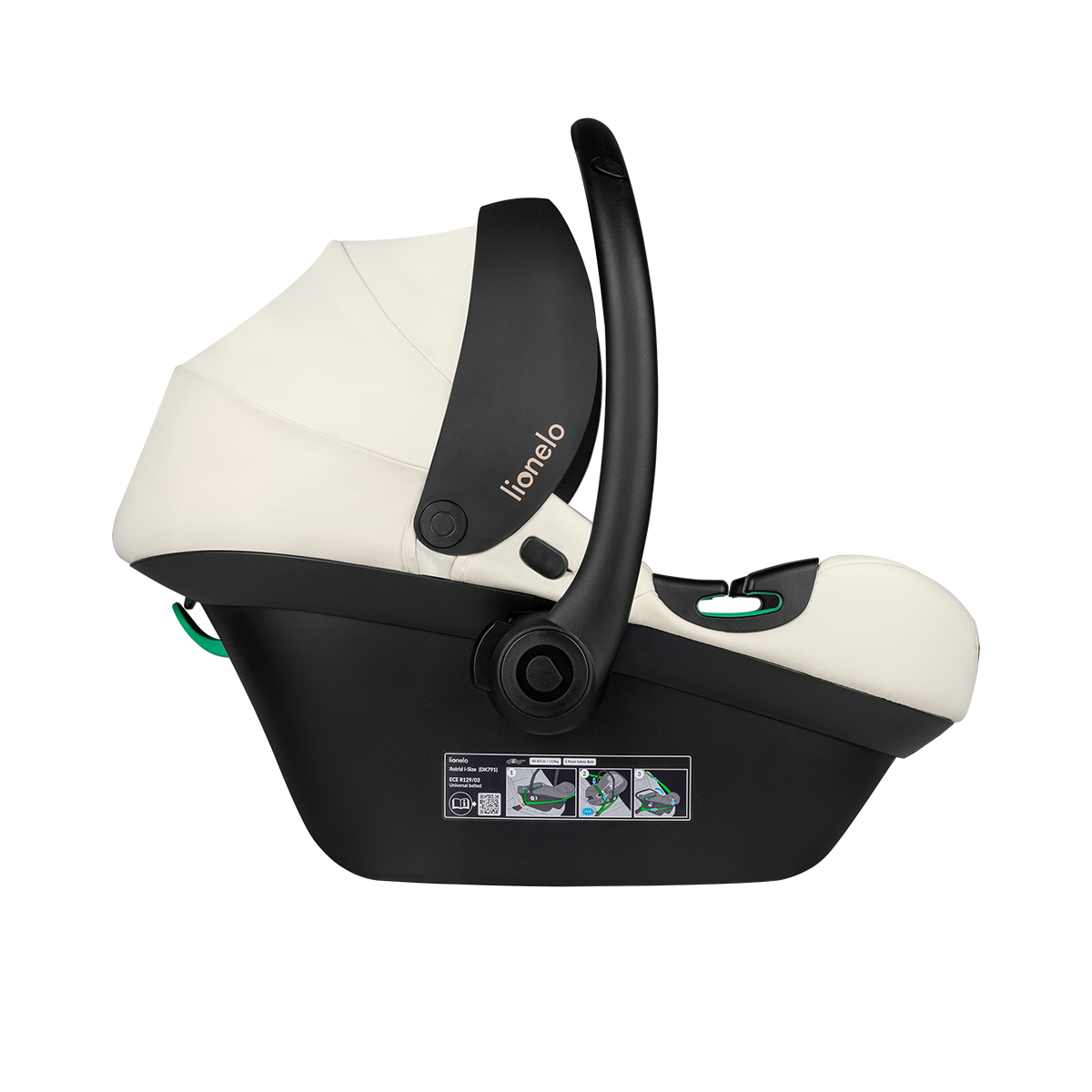 i-Size infant car seat Lionelo Astrid i-Size Beige Cream