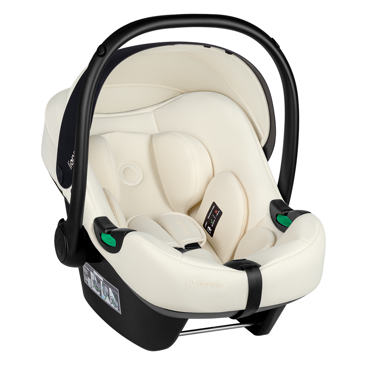 i-Size infant car seat product view 3 Lionelo Astrid i-Size Beige Cream