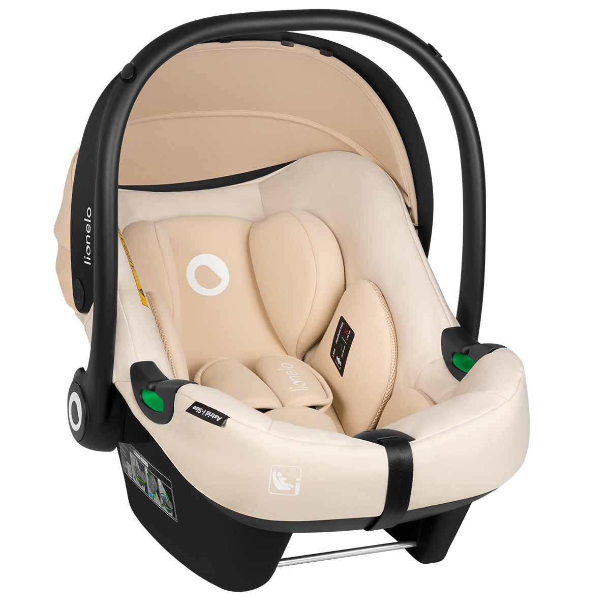 i-Size infant car seat product view 2 Lionelo Astrid i-Size Beige Sand