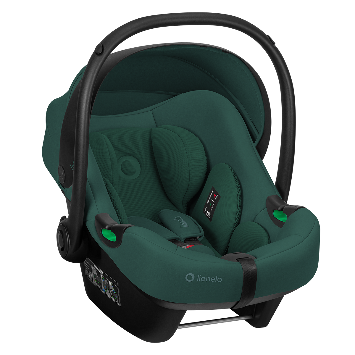 i-Size infant car seat product view 3 Lionelo Astrid i-Size Green Forest