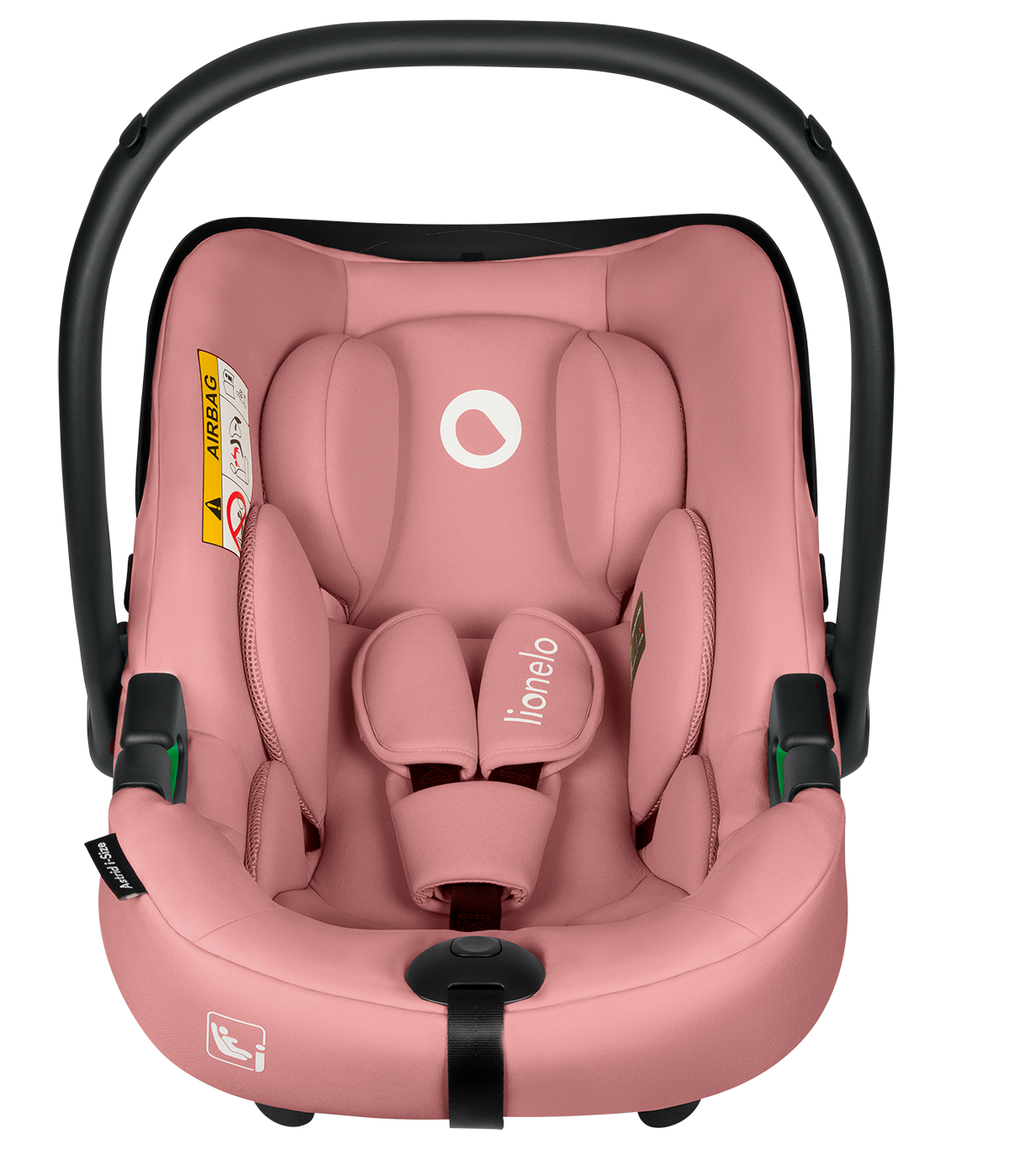 i-Size infant car seat product view 2 Lionelo Astrid i-Size Set Pink Coral