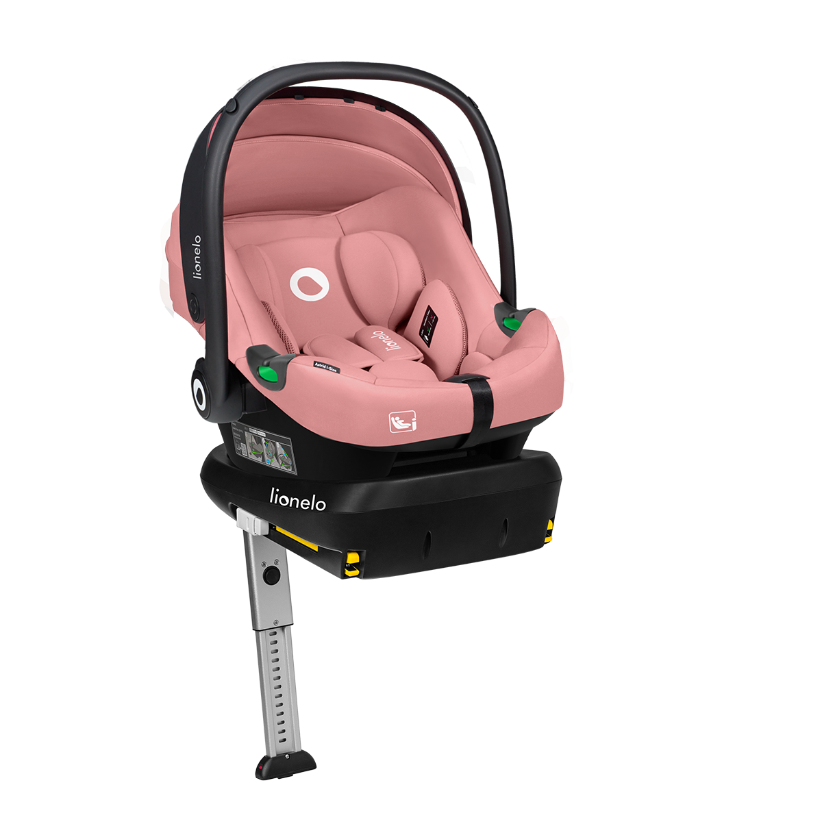 i-Size infant car seat product view 5 Lionelo Astrid i-Size Set Pink Coral