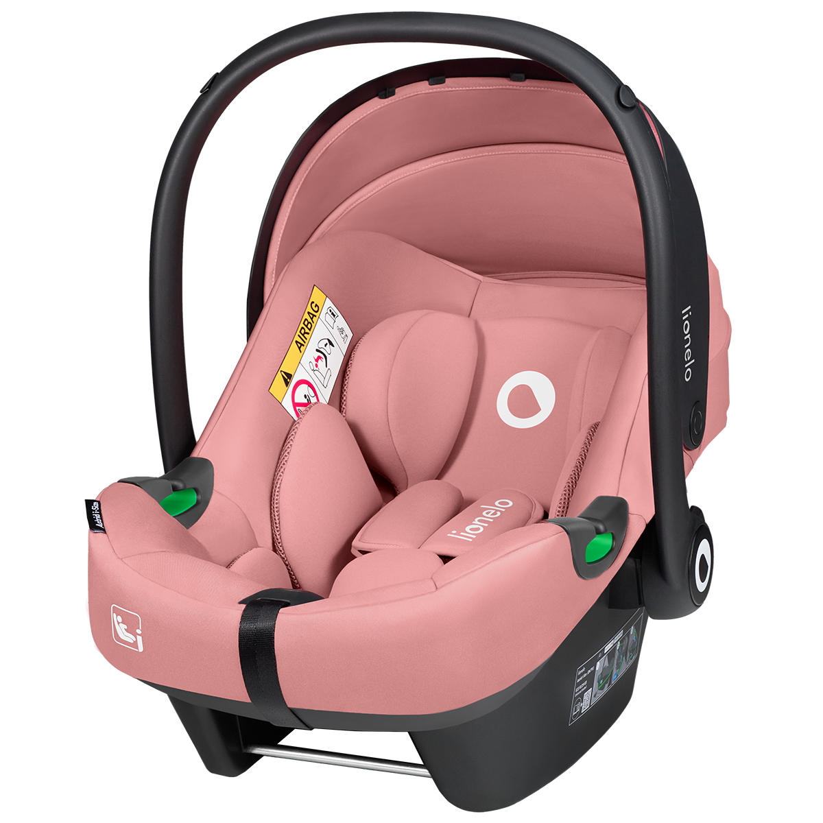 i-Size infant car seat product view 6 Lionelo Astrid i-Size Set Pink Coral