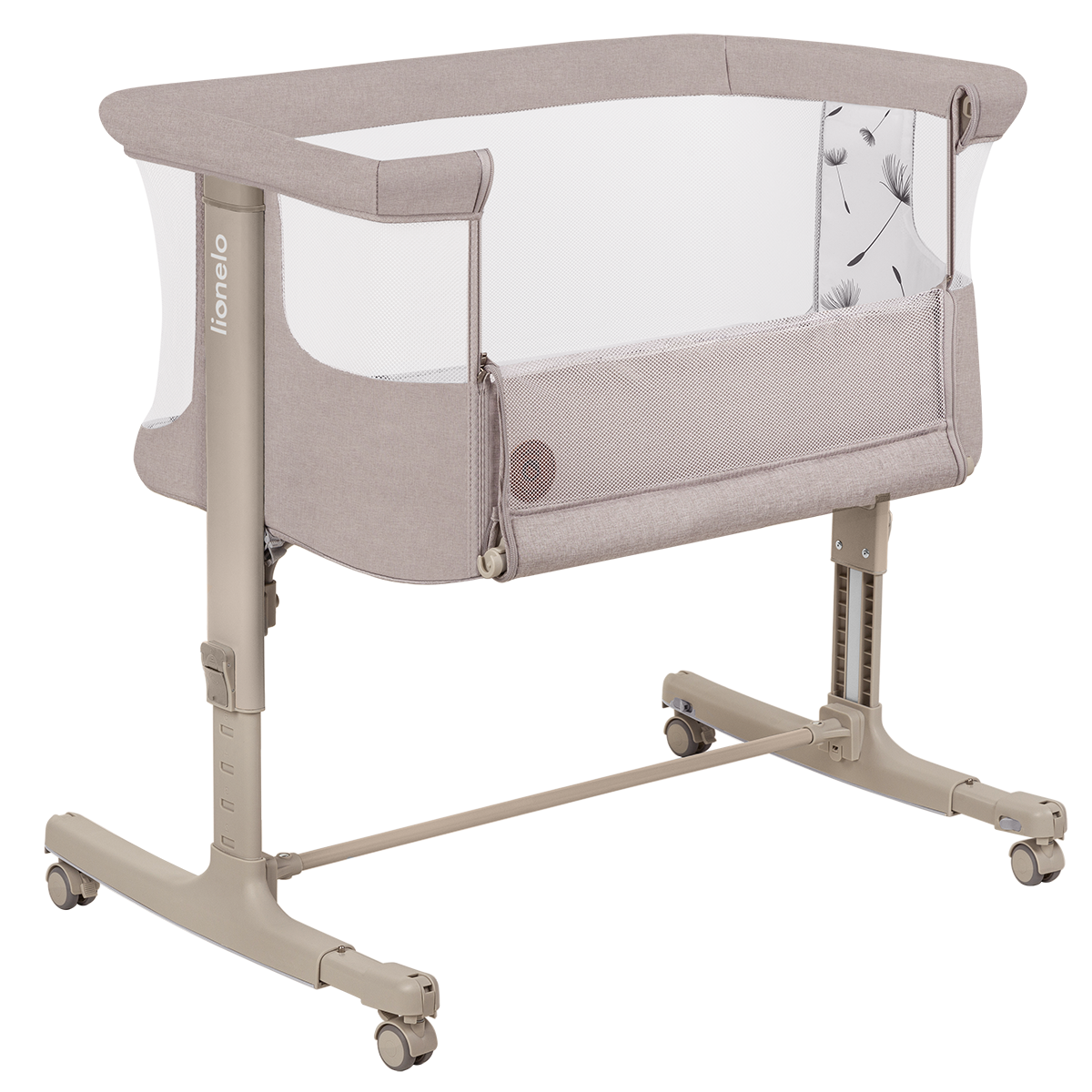 bedside crib Lionelo Aurora Beige Cappuccino