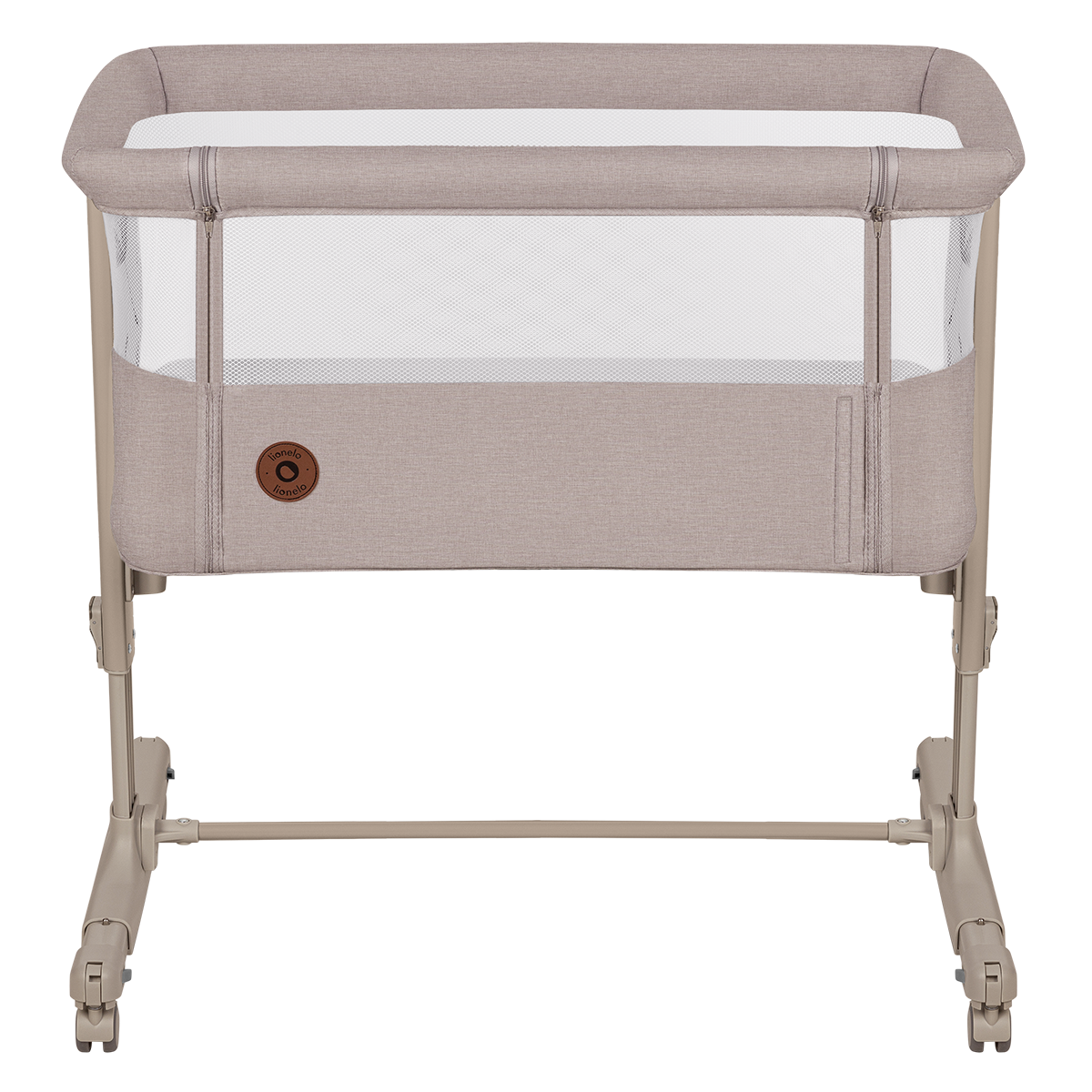bedside crib product view 3 Lionelo Aurora Beige Cappuccino