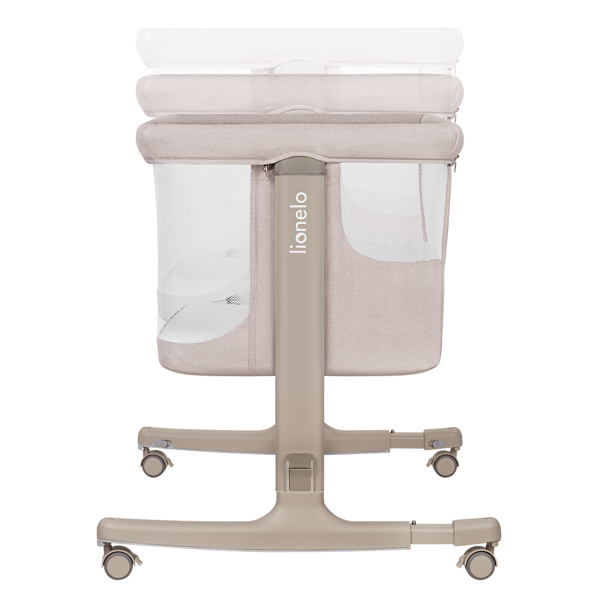 bedside crib product view 5 Lionelo Aurora Beige Cappuccino