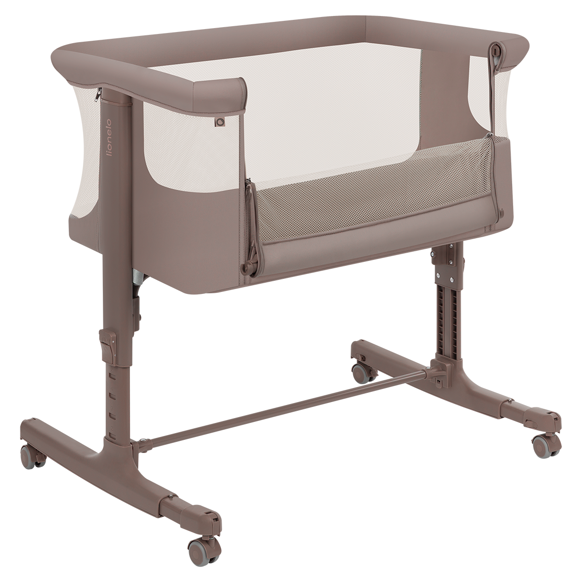 bedside crib Lionelo Aurora Beige Taupe