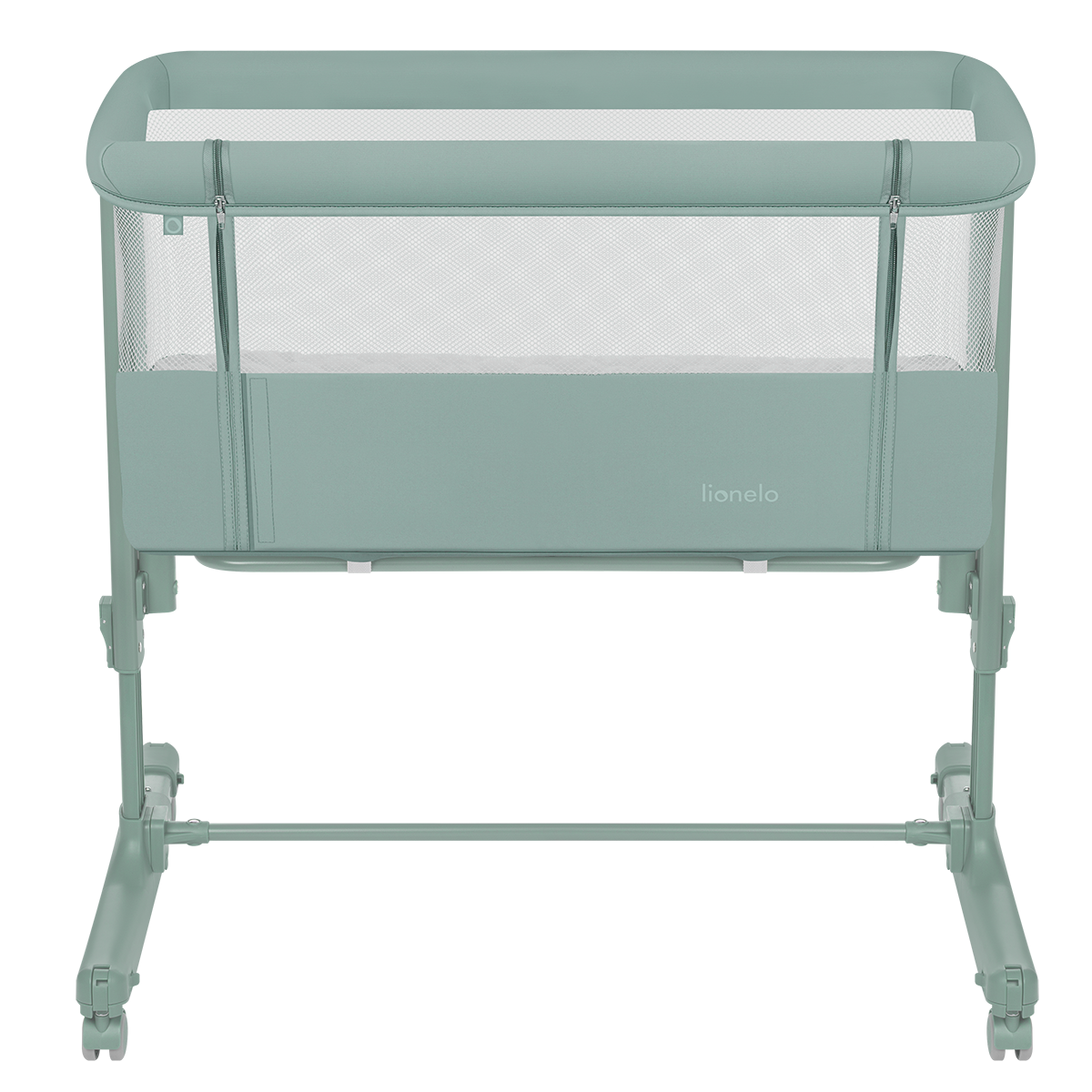 bedside crib product view 3 Lionelo Aurora Green Sage