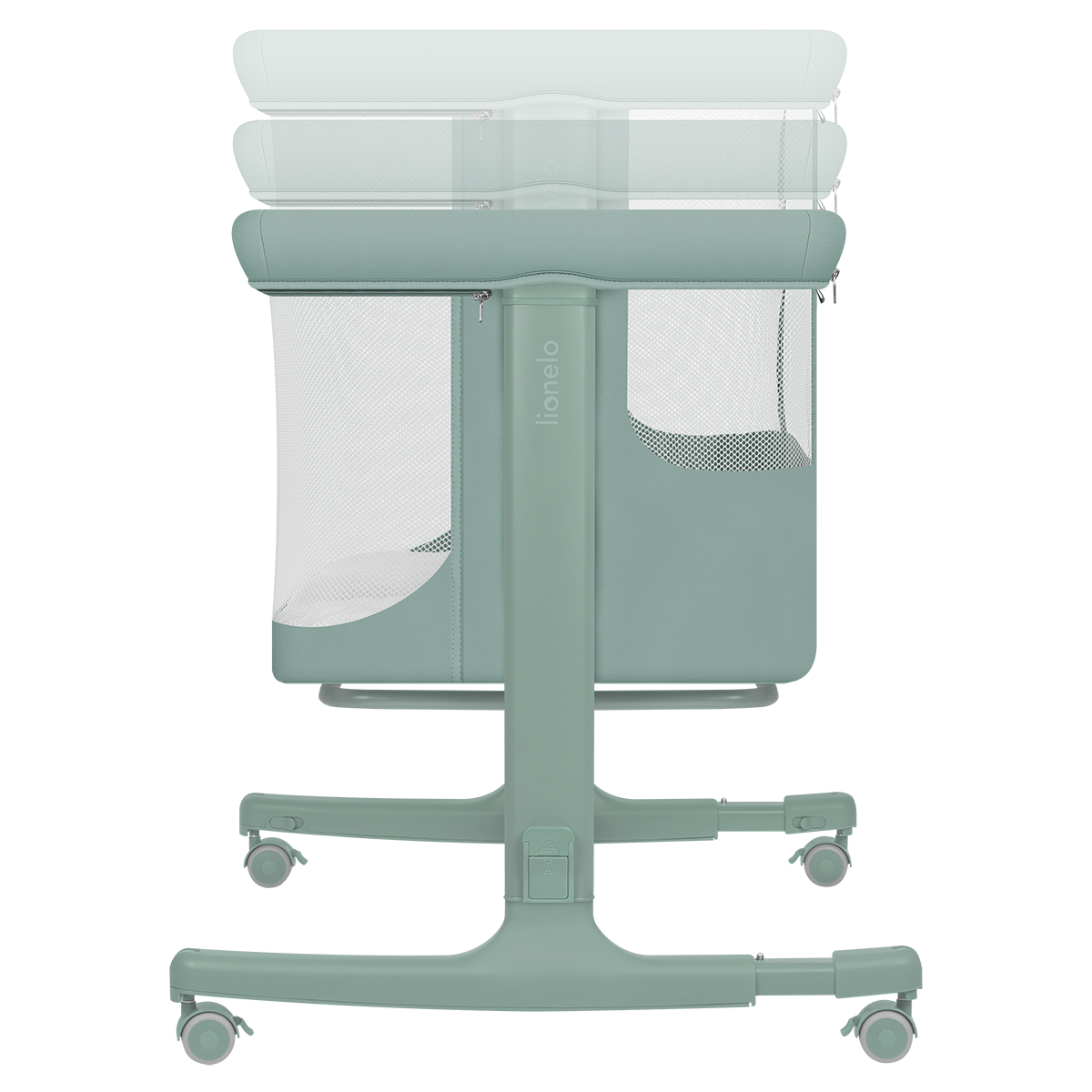 bedside crib product view 5 Lionelo Aurora Green Sage