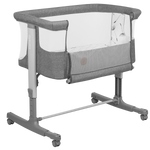bedside crib Lionelo Aurora Grey Concrete