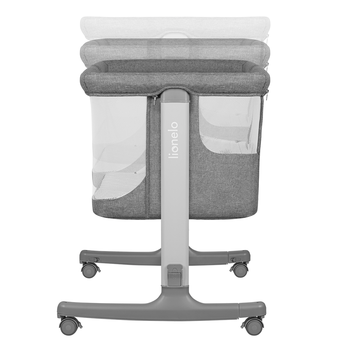 bedside crib product view 5 Lionelo Aurora Grey Concrete