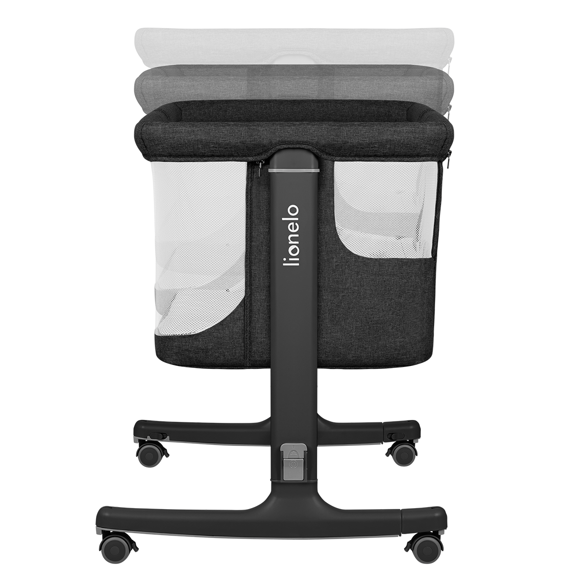 bedside crib product view 5 Lionelo Aurora Grey Graphite