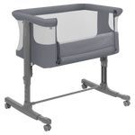 bedside crib Lionelo Aurora Grey Monument