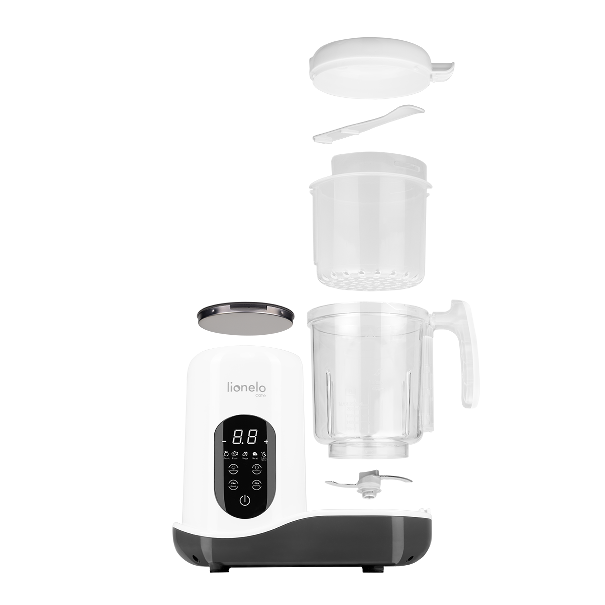 baby feeding appliance product view 7 Lionelo BabyMenu White Natural Grey