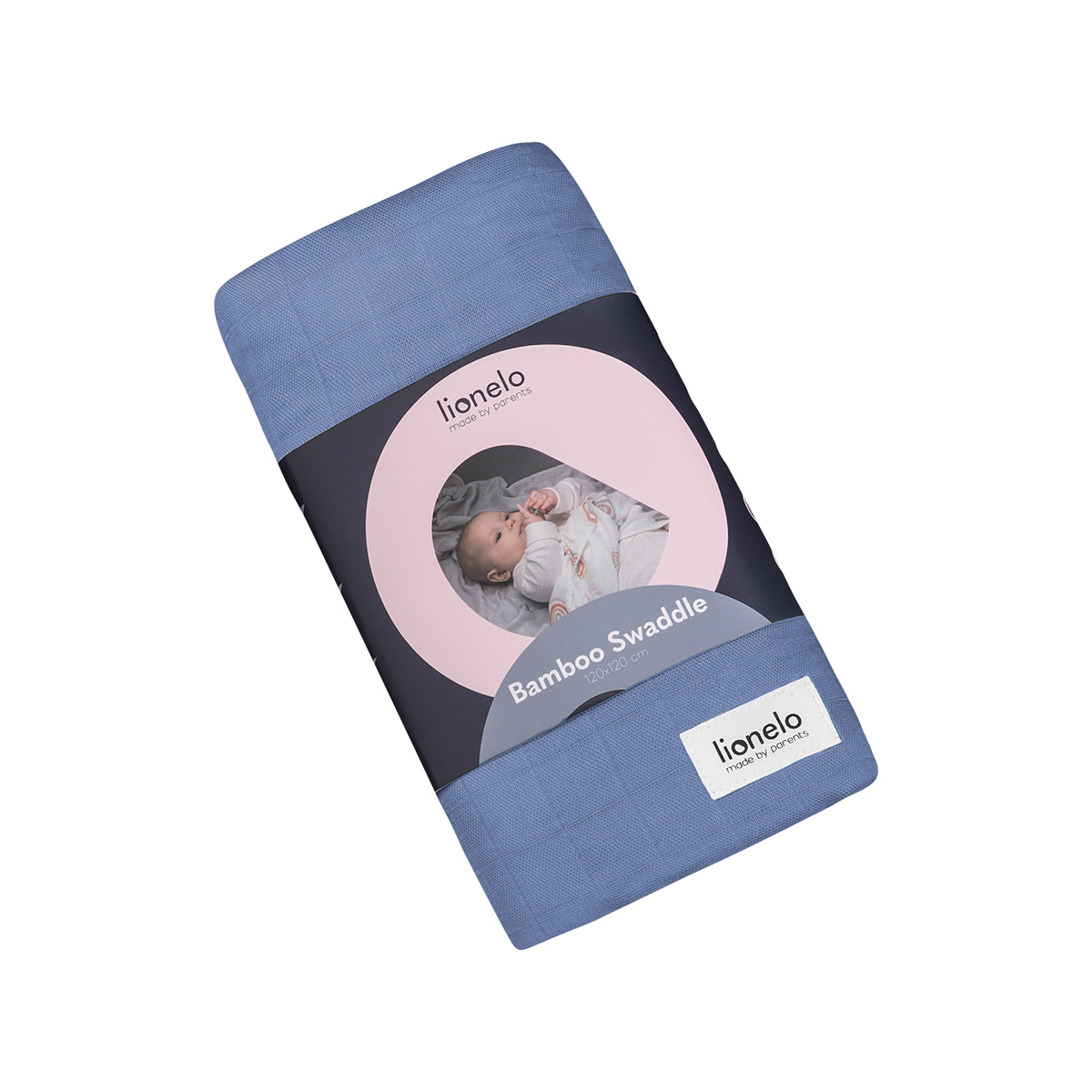 baby swaddle product view 3 Lionelo Bamboo Swaddle Blue Denim