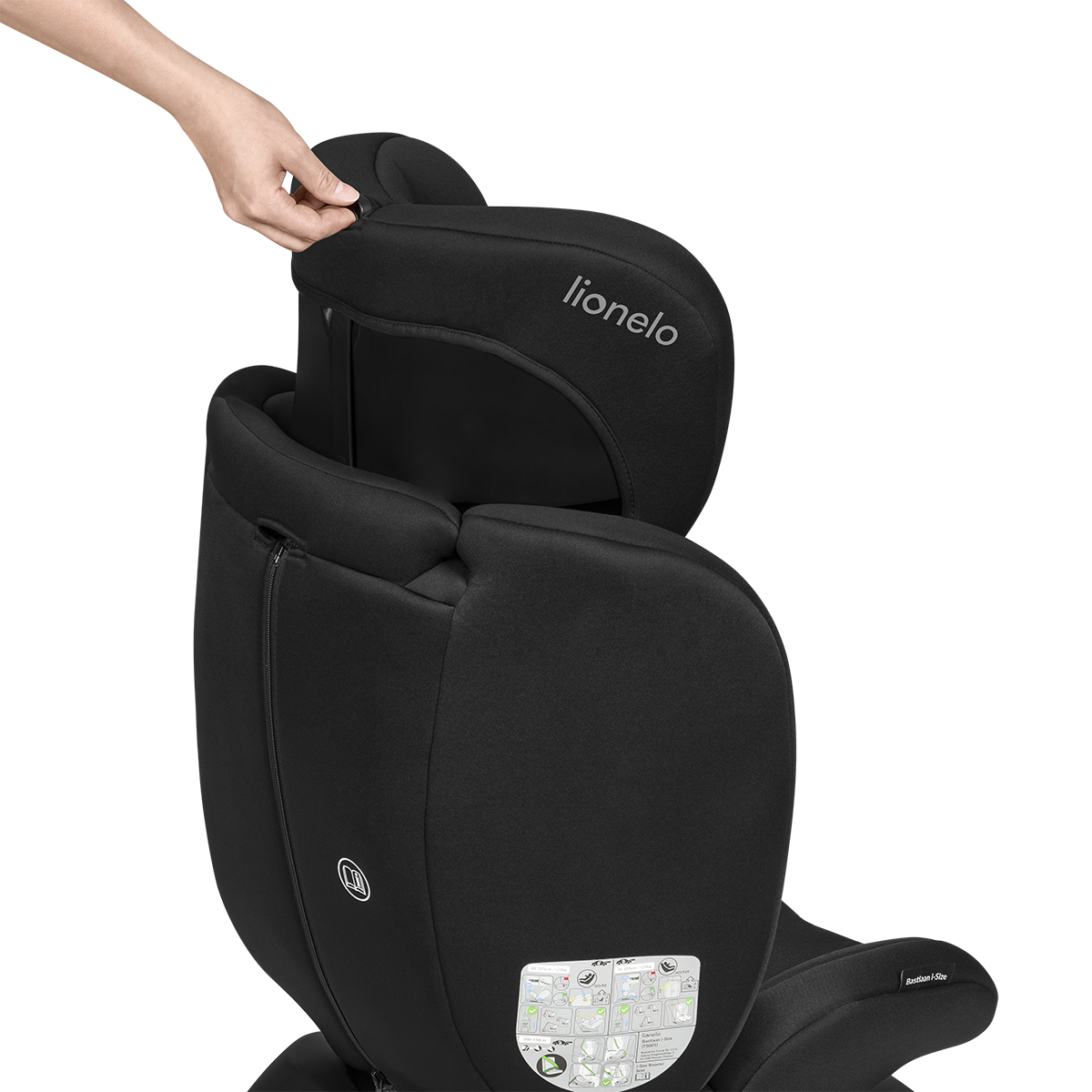 i-Size convertible car seat product view 7 Lionelo Bastiaan i-Size Black Carbon