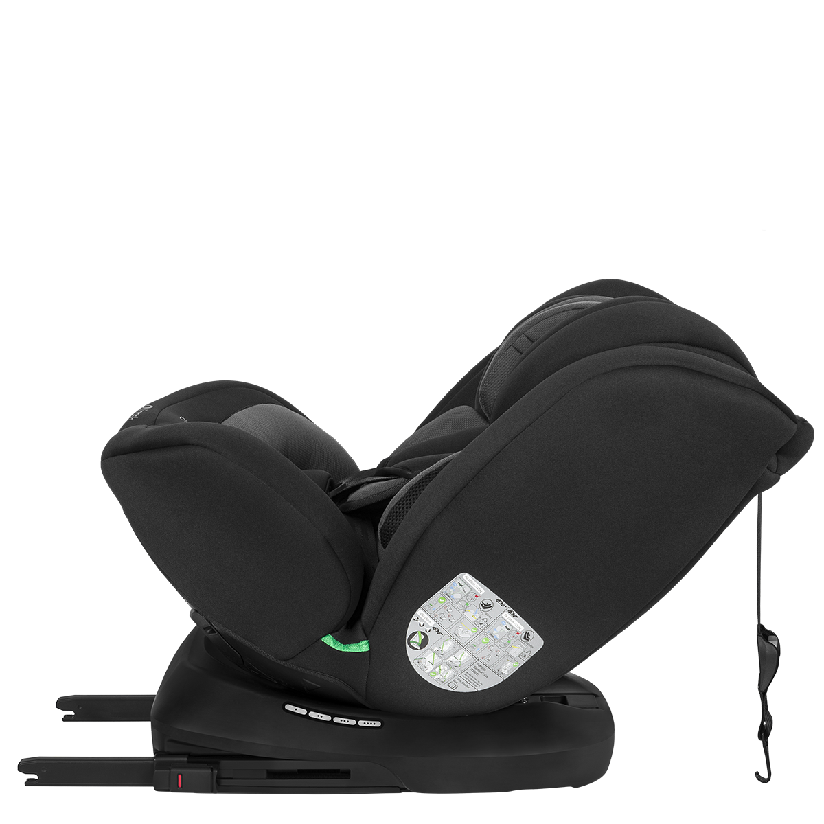 i-Size convertible car seat product view 6 Lionelo Bastiaan i-Size Black Grey