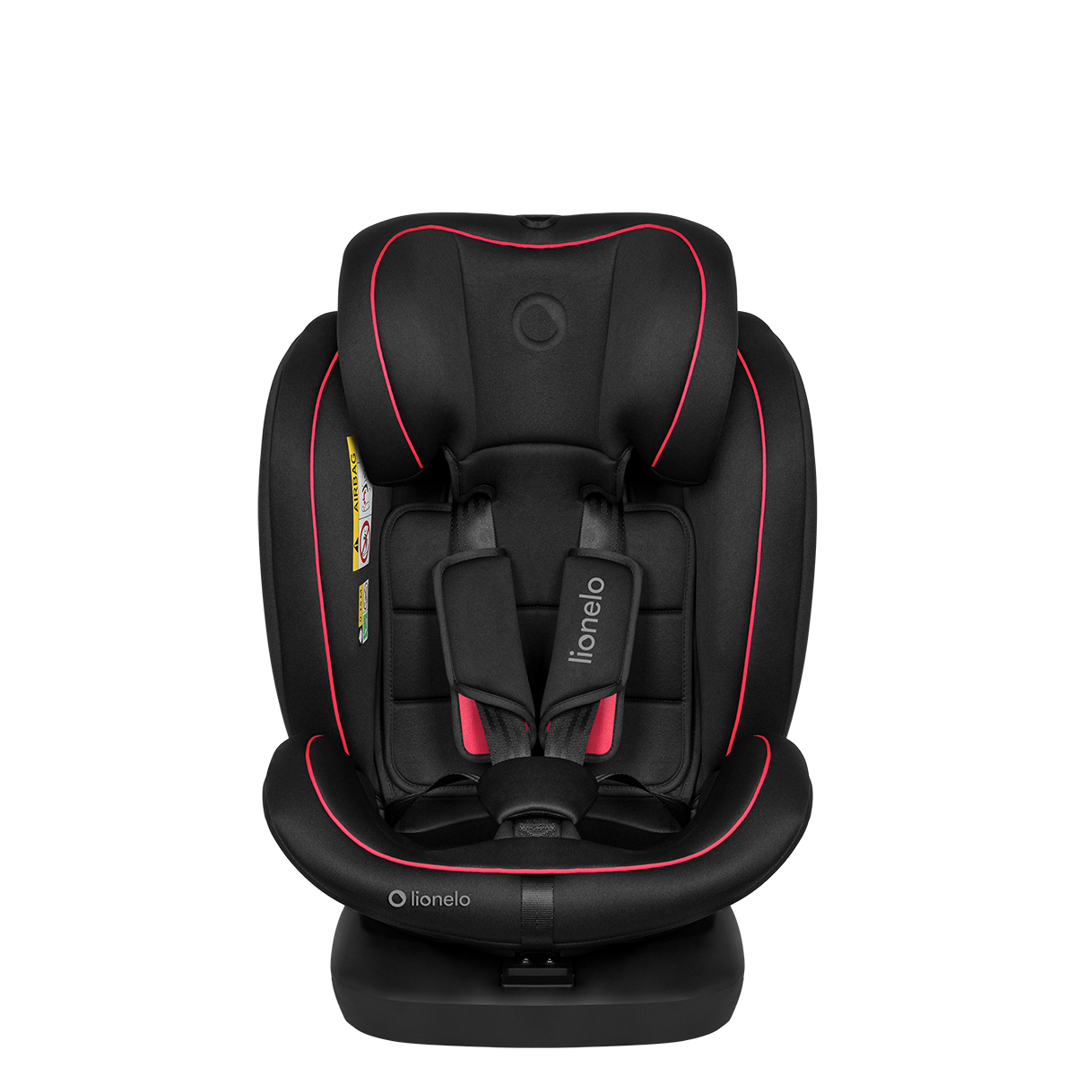 i-Size convertible car seat product view 3 Lionelo Bastiaan i-Size Black Red