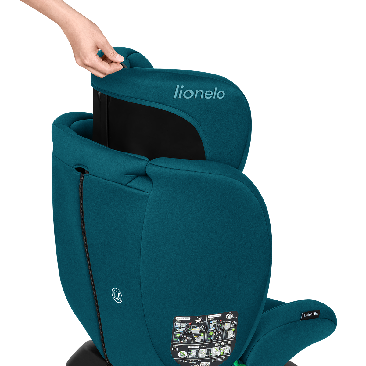 i-Size convertible car seat product view 7 Lionelo Bastiaan i-Size Blue Indigo