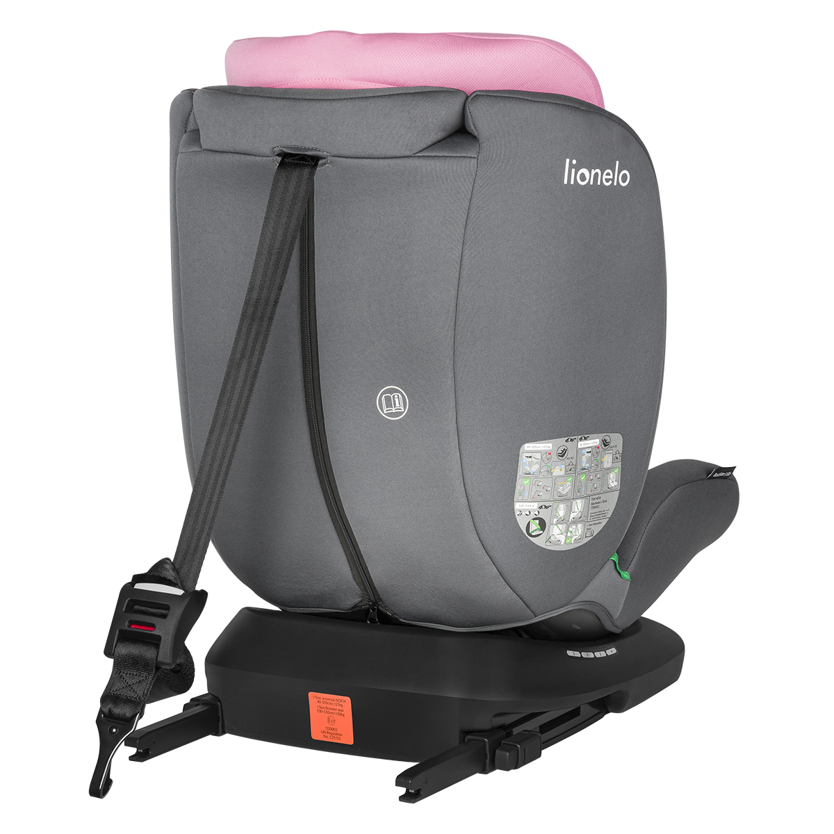 i-Size convertible car seat product view 6 Lionelo Bastiaan i-Size Pink Baby