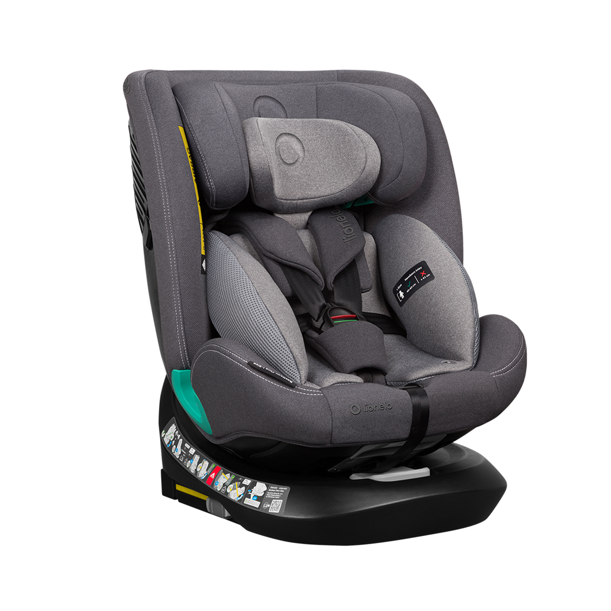 i-Size convertible car seat Lionelo Bastiaan One i-Size Grey Stone