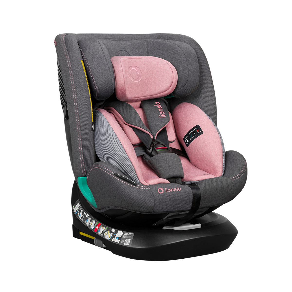 i-Size convertible car seat Lionelo Bastiaan One i-Size Pink Rose